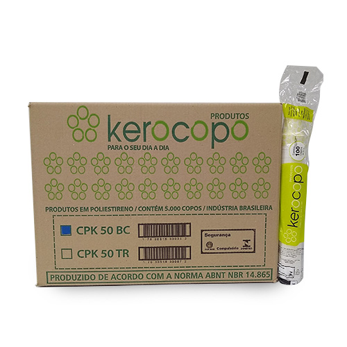 Copos Descartáveis Branco 50x100x50ml Kerocopo